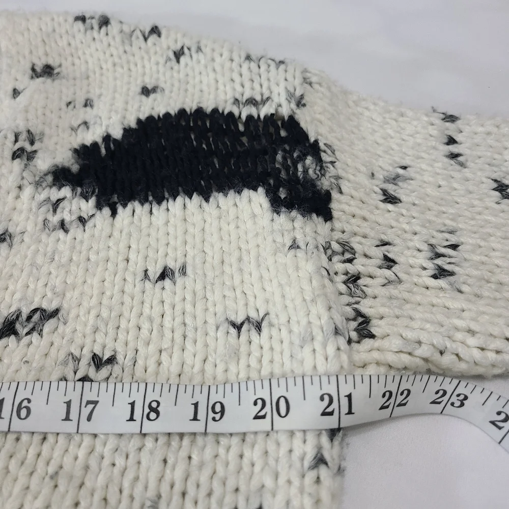 LIne Black and‎ Cream Button Up Sweater Size XS